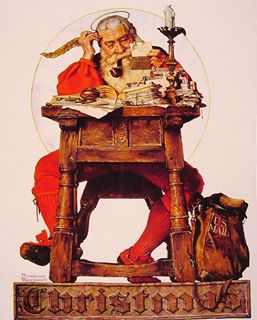 Photo: Rockwell, Christmas - Santa Reading Mail 1935.jpg�